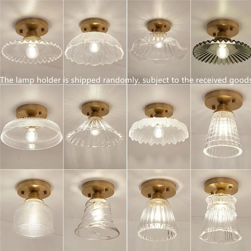 plafonnier led nordique vintage en verre pour intérieur moderne