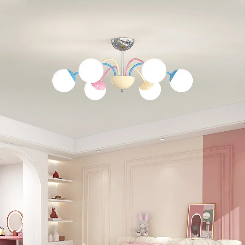 lustre bulle coloré moderne pour intérieur suspendu