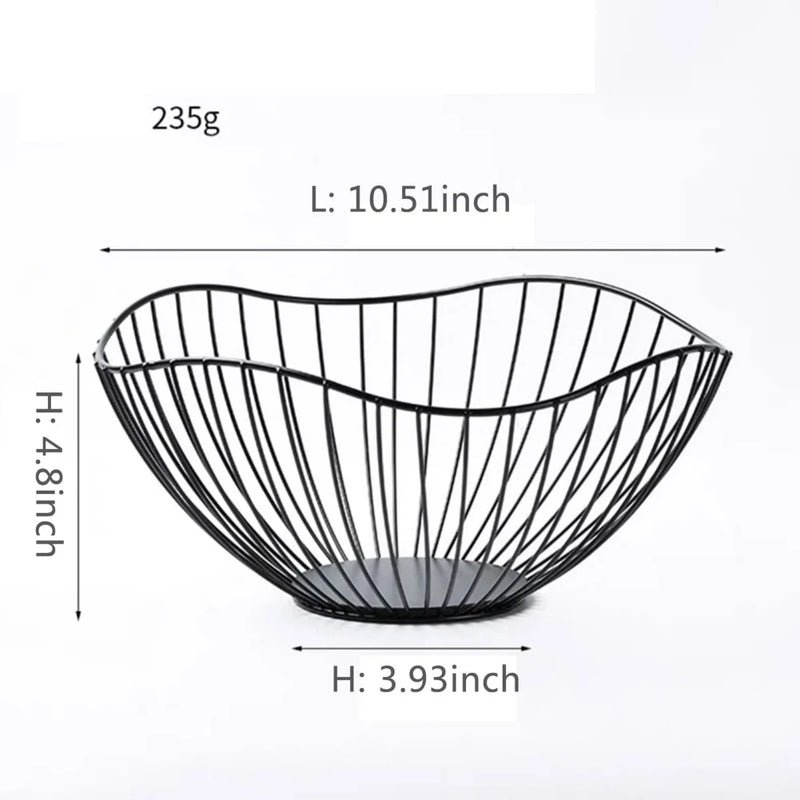 panier à fruits en fer multi-tailles pour rangement divers