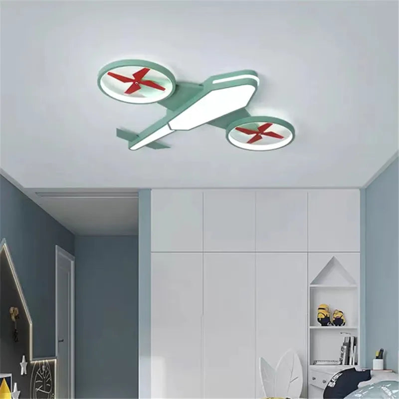 plafonnier avion nordique décoration intérieure lumière dimmable pour enfants