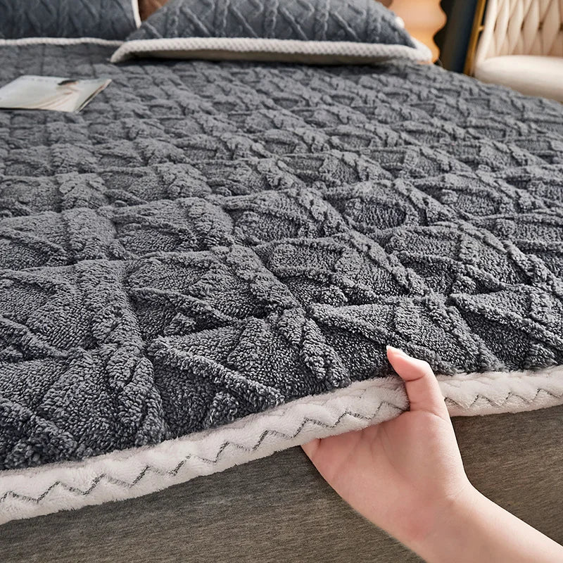 surmatelas doux hiver en velours agneau pour étudiants