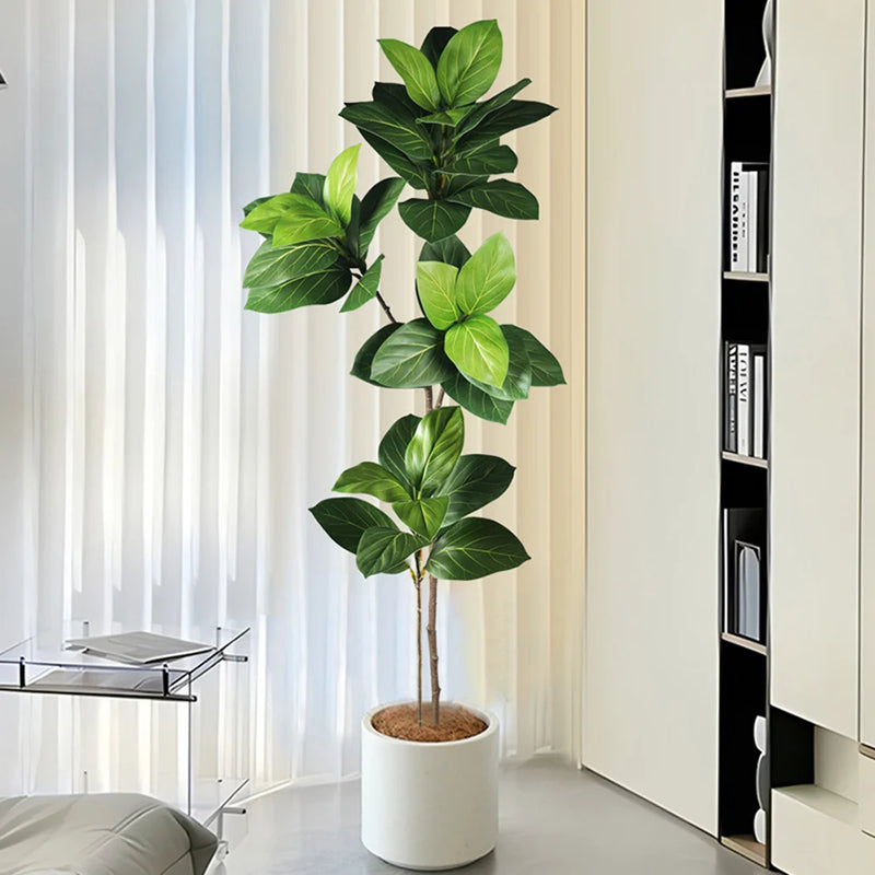 arbre artificiel ficus en plastique pour décoration tropicale