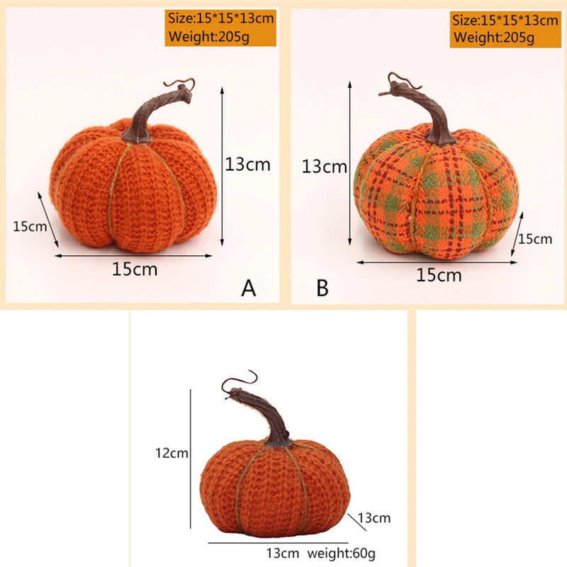 citrouilles décoratives en tissu pour halloween thanksgiving et fêtes