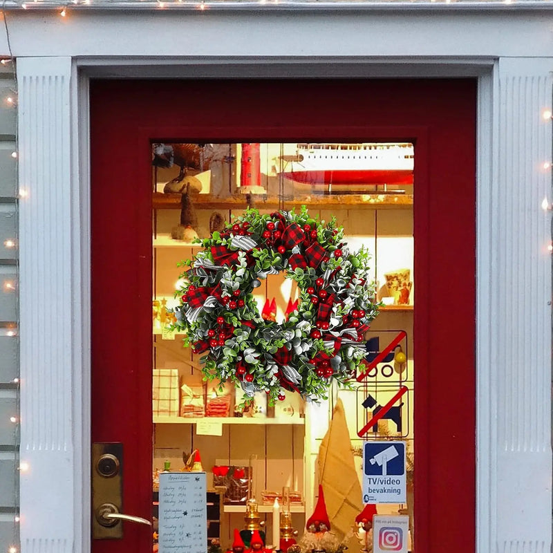 couronne de porte faite à la main pour décorations de fêtes