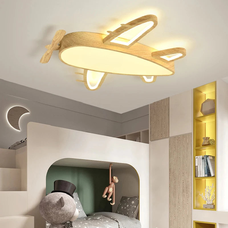 plafonnier en bois massif moderne pour chambre d'enfant romantique