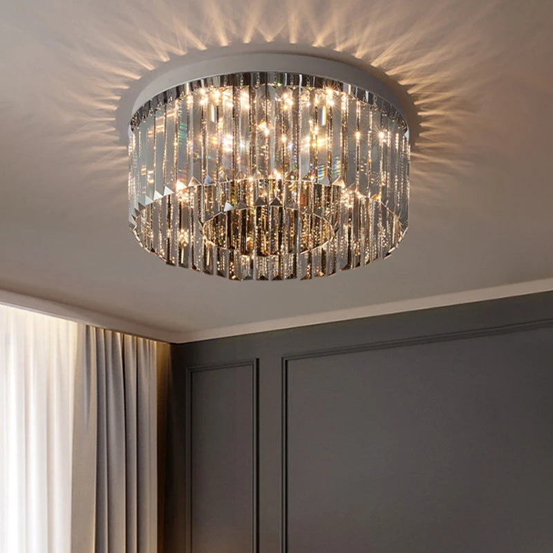 plafonnier en cristal design haut de gamme pour intérieur élégant