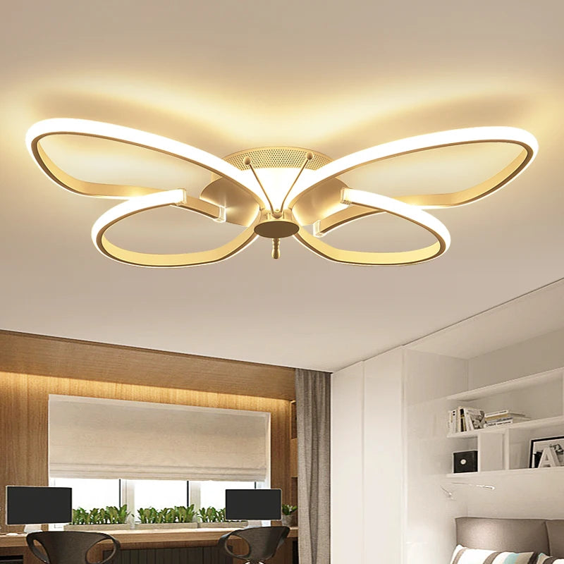 plafonnier led moderne papillon avec intensité variable décoratif