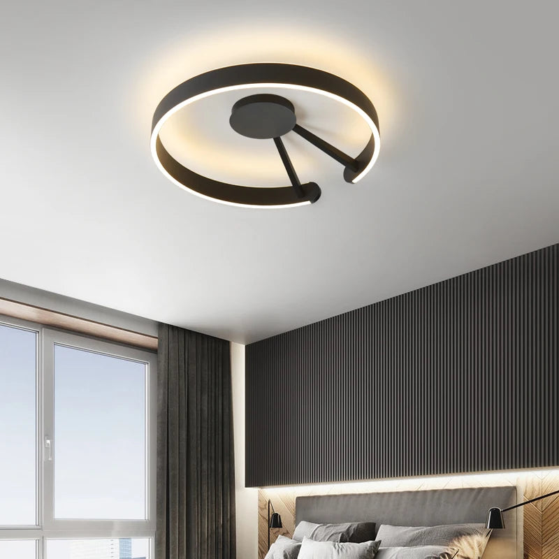 plafonnier led moderne en fer forgé acrylique pour décoration intérieure