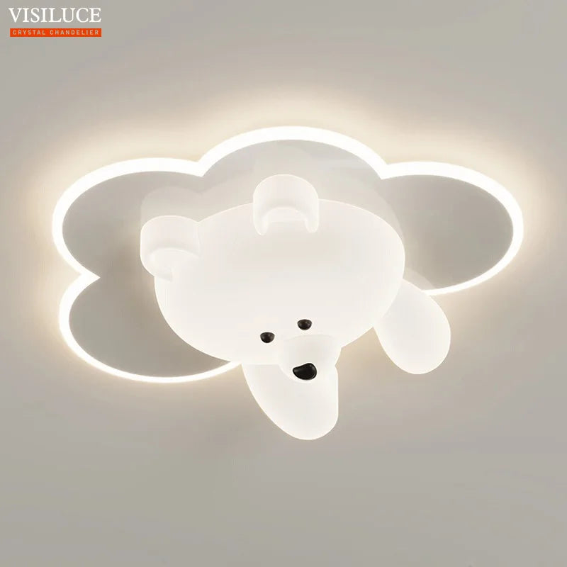 plafonnier led ours mignon pour chambre enfant