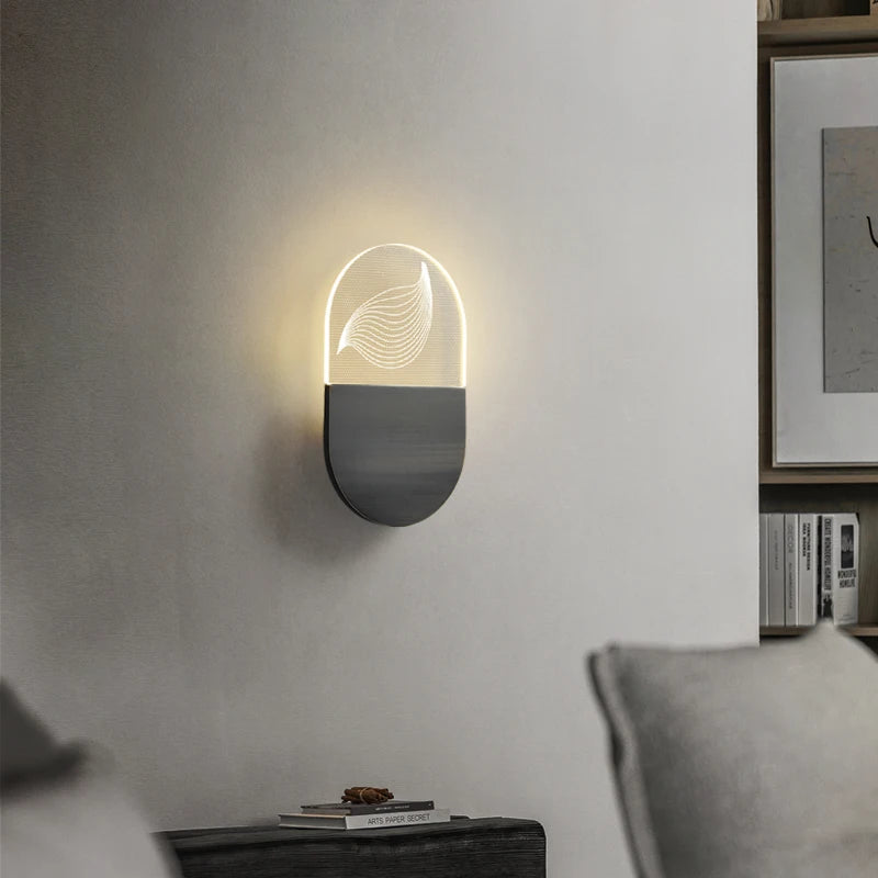 applique murale led minimaliste en cuivre pour intérieur élégant