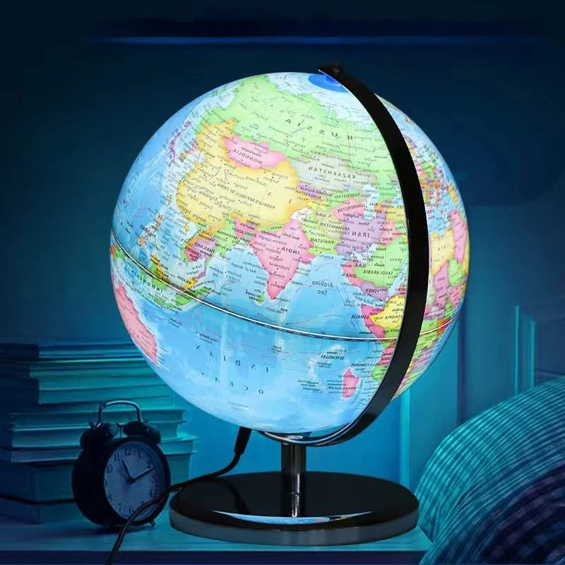 globe terrestre lumineux pour apprendre langlais et le chinois aux enfants