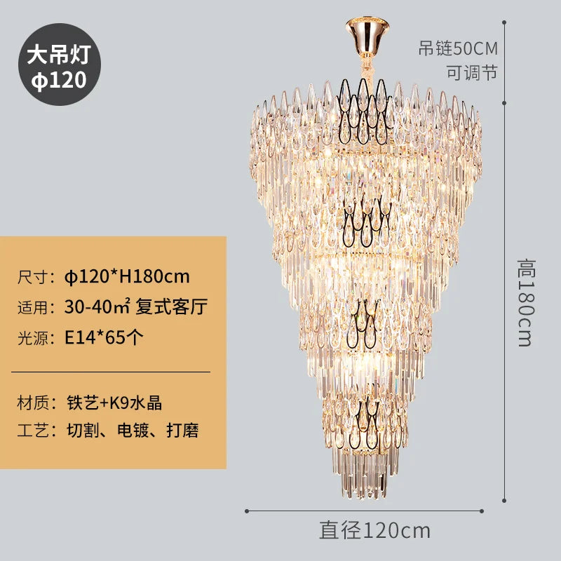 lustre en cristal pour un éclairage élégant et moderne