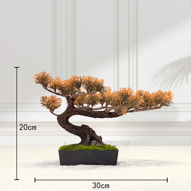 décoration intérieure faux arbre bonsaï style chinois pour un paysage apaisant