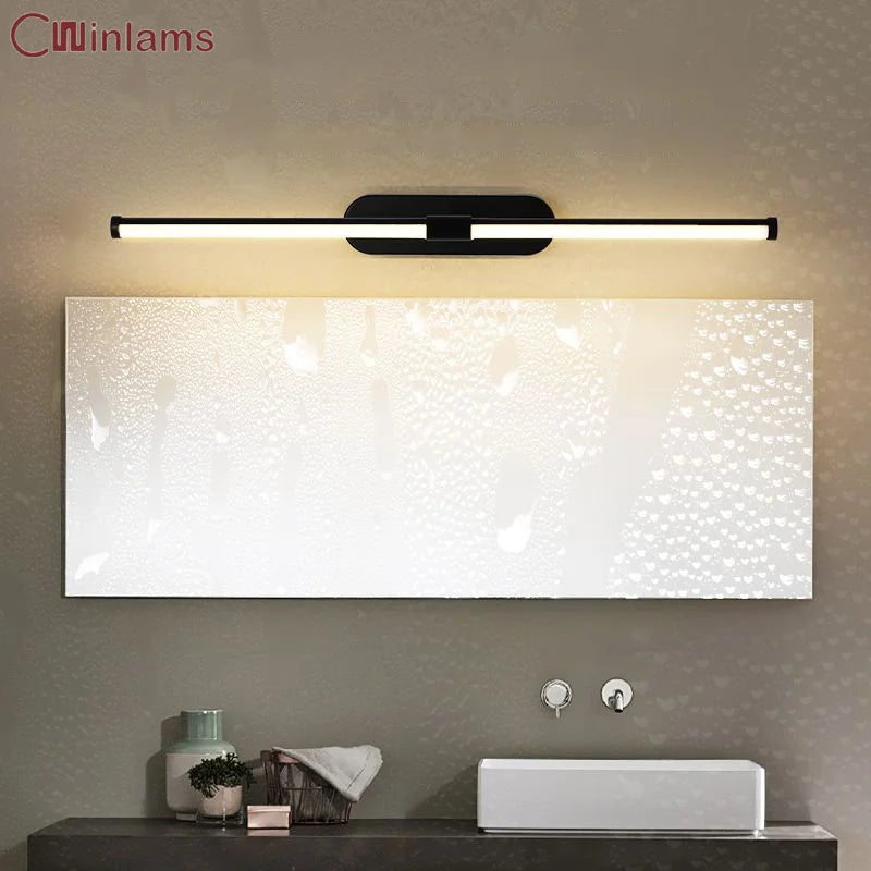 miroir cosmétique antibuée étanche avec éclairage led moderne