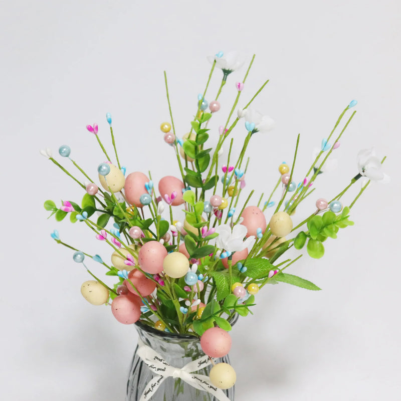 décoration œuf artificiel fleurs mousse pour pâques diy