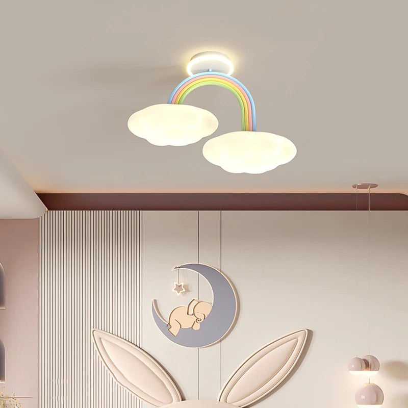 lustre mignon pour chambre d'enfants en style princesse et nuage