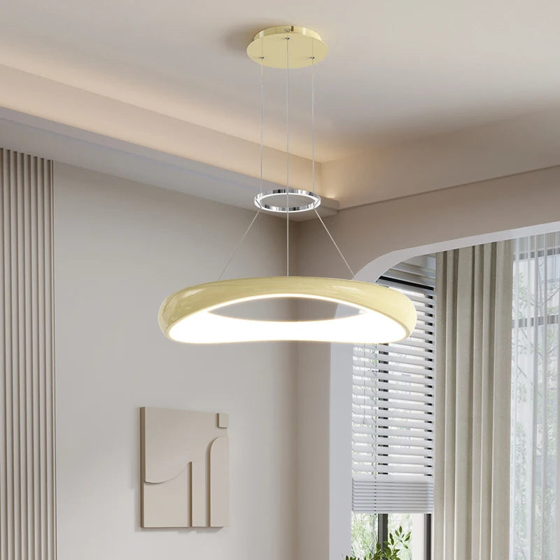 lustre led moderne nordique simple anneau restaurant bar