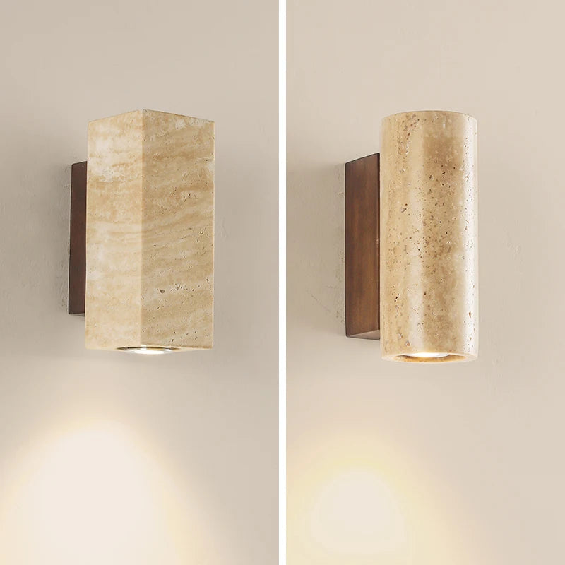 Natural Stone Wall Lamp, Retro Art, LW Decorative Lamp, Living Room, Bedroom, Corridor, Staircase Lighting