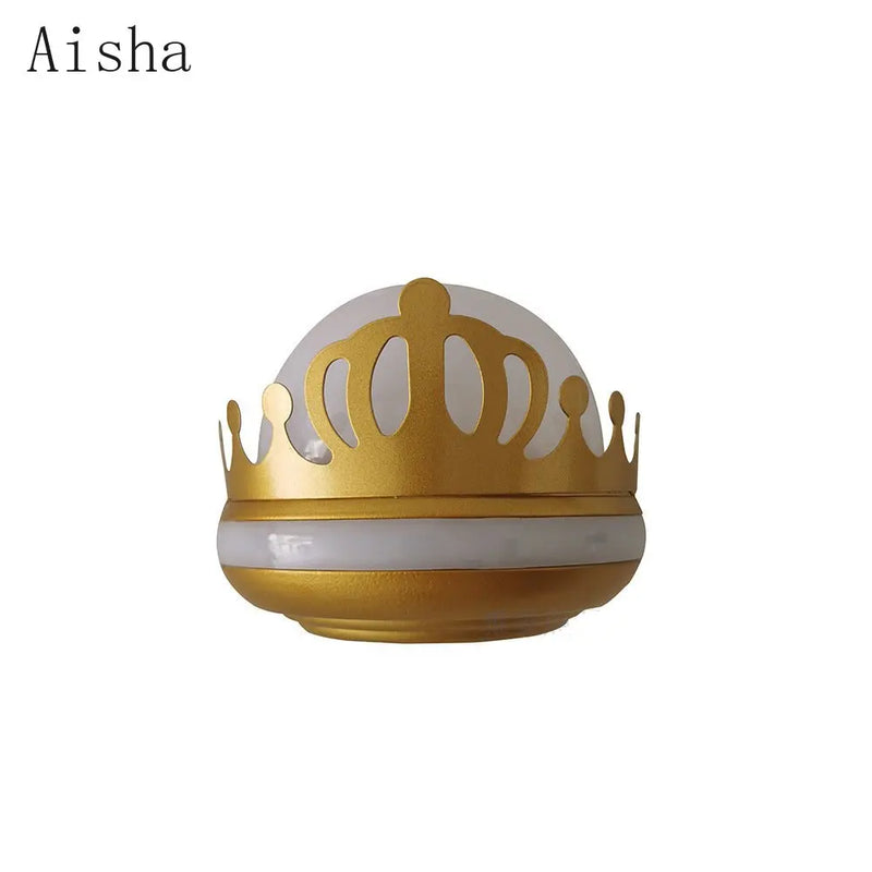 2023 New Crown Wall Lamp LED Outdoor Waterproof Wall Light IP65 Staircase Wall Lamp Children's Bedroom Wall Decoration Sconces