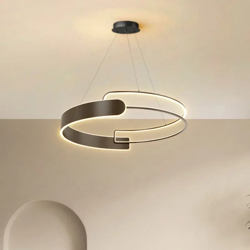 suspension moderne à led pour décoration intérieure réglable de luxe