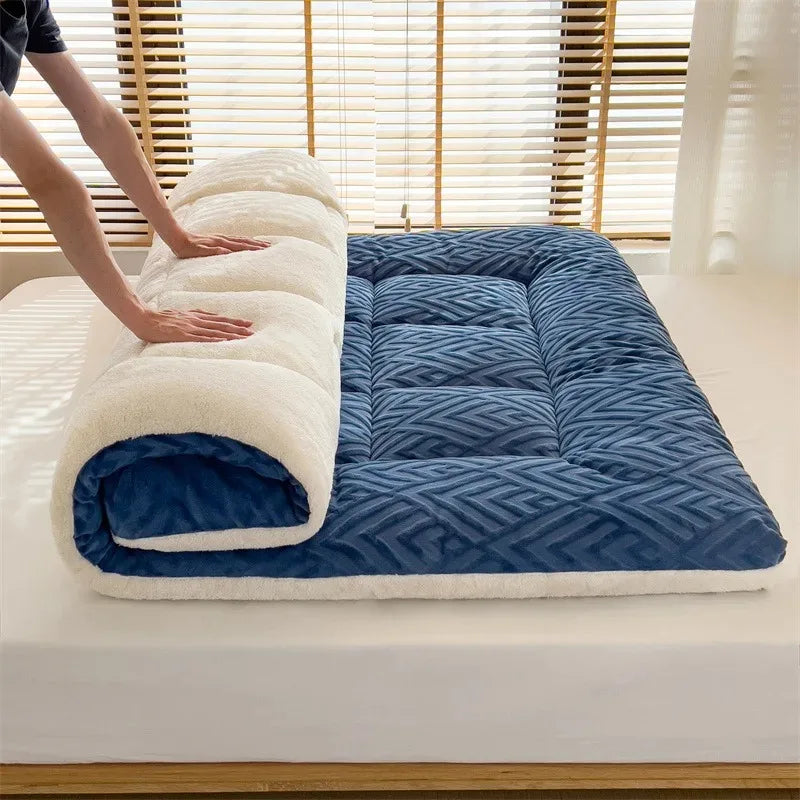 matelas en velours dagneau épais pour dortoir et lit double