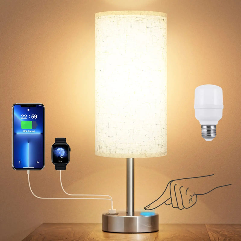 Lampes de Table de chevet tactiles avec Port USB