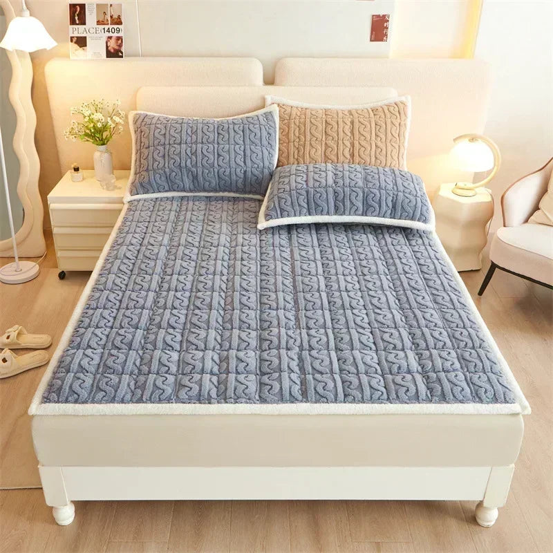 surmatelas épais en velours pour un hiver douillet et confortable