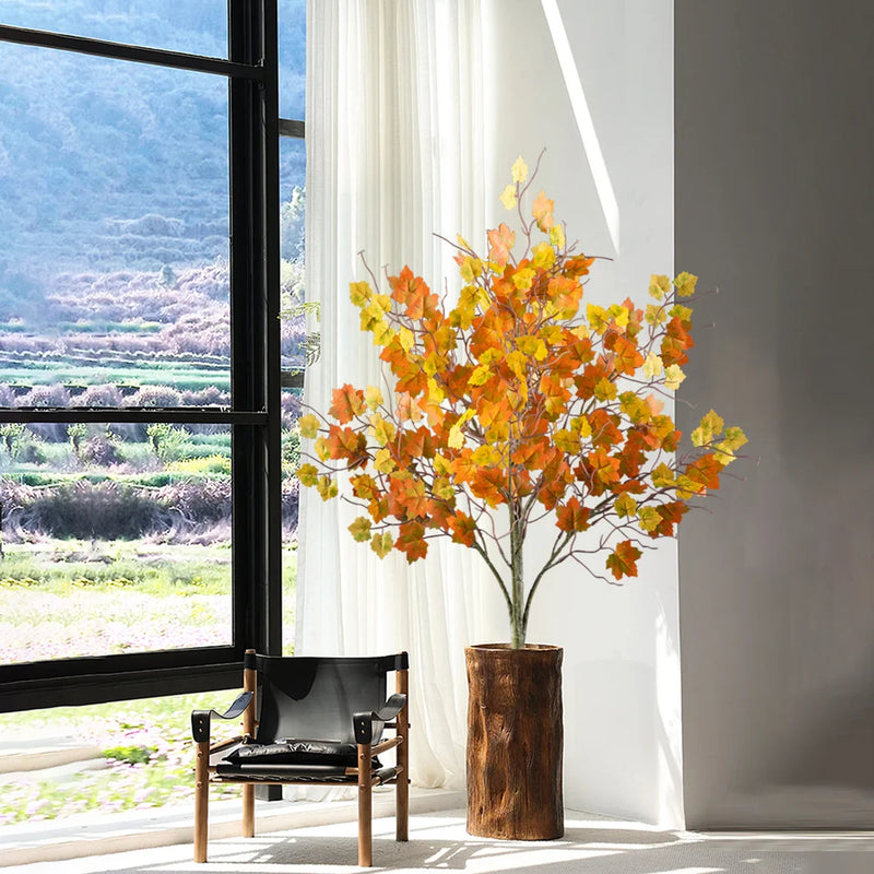 arbre d'érable artificiel avec feuilles d'automne pour décoration festive