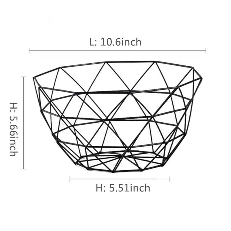 panier à fruits en fer multi-tailles pour rangement divers