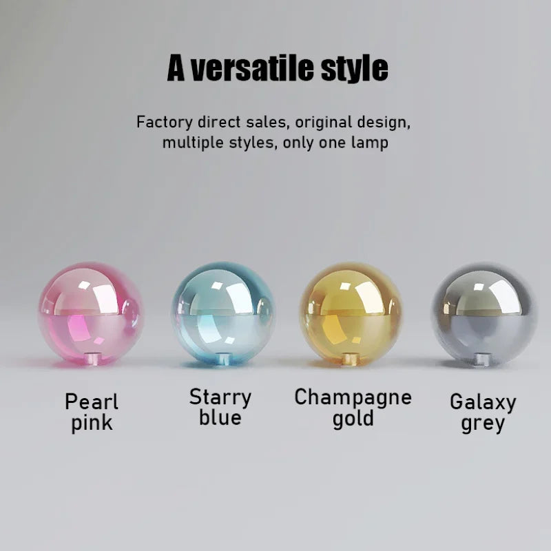 Lustre plafonnier moderne boule de verre multicolore décoration luxe éclairage
