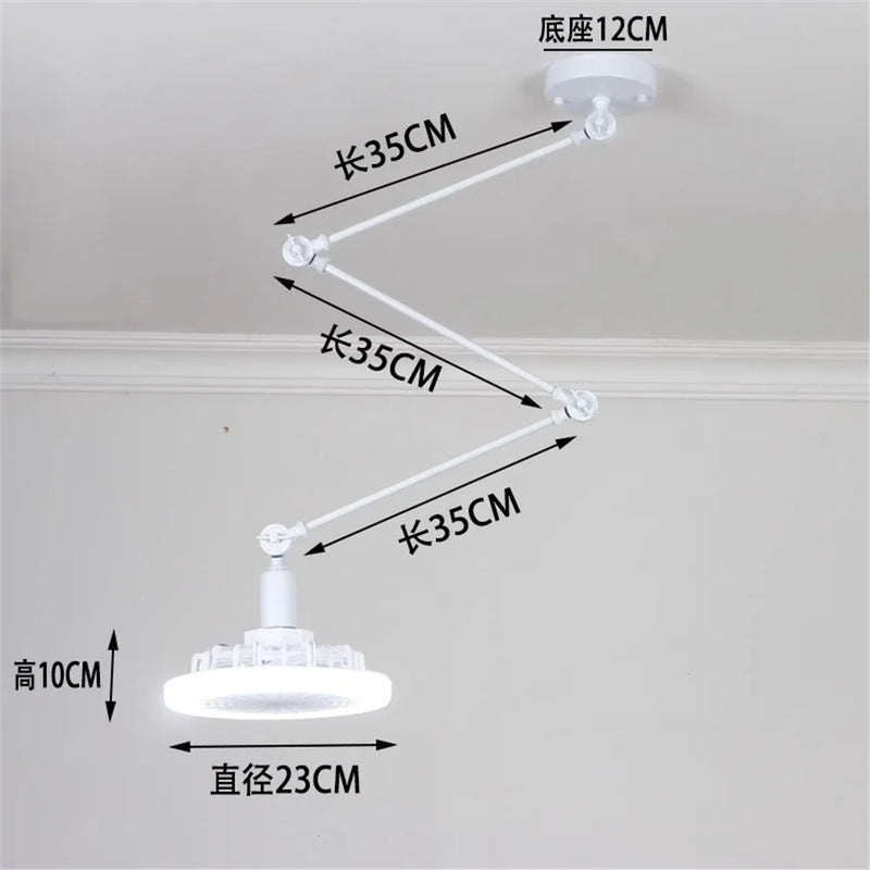 suspension led créative avec télécommande et ventilateur multifonction