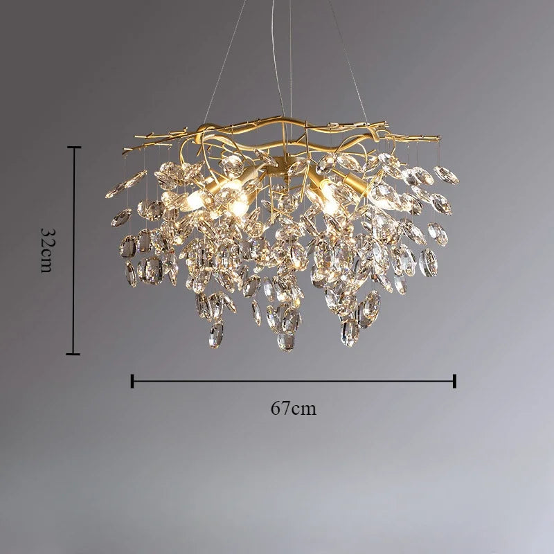 lustre en cristal de luxe pour un éclairage raffiné