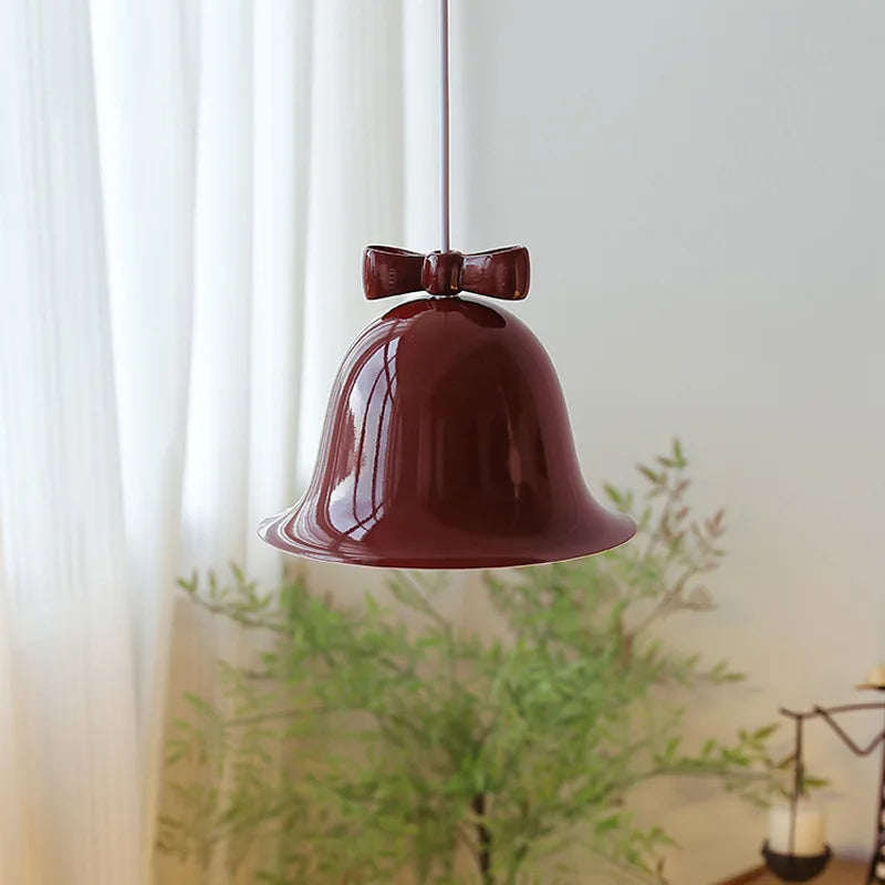 suspension modernes en forme de cloche avec nœud décoratif