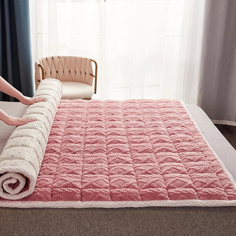 surmatelas doux en velours agneau pour étudiants et dortoirs