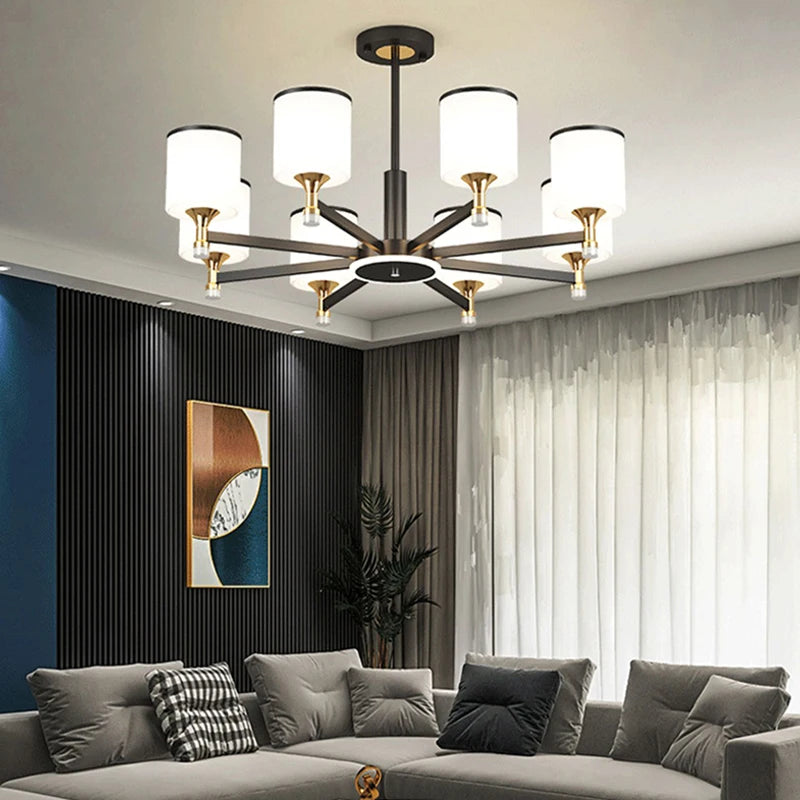 lustre nordique 15 têtes design moderne luxe pour intérieur lumineux