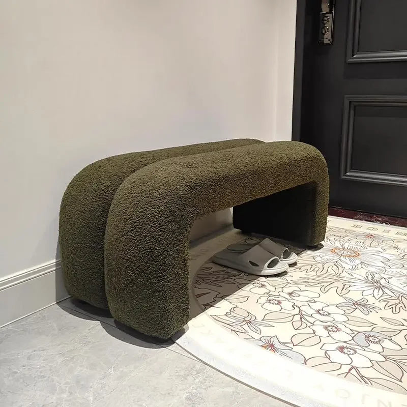 banc en laine d'agneau pour intérieur et extérieur