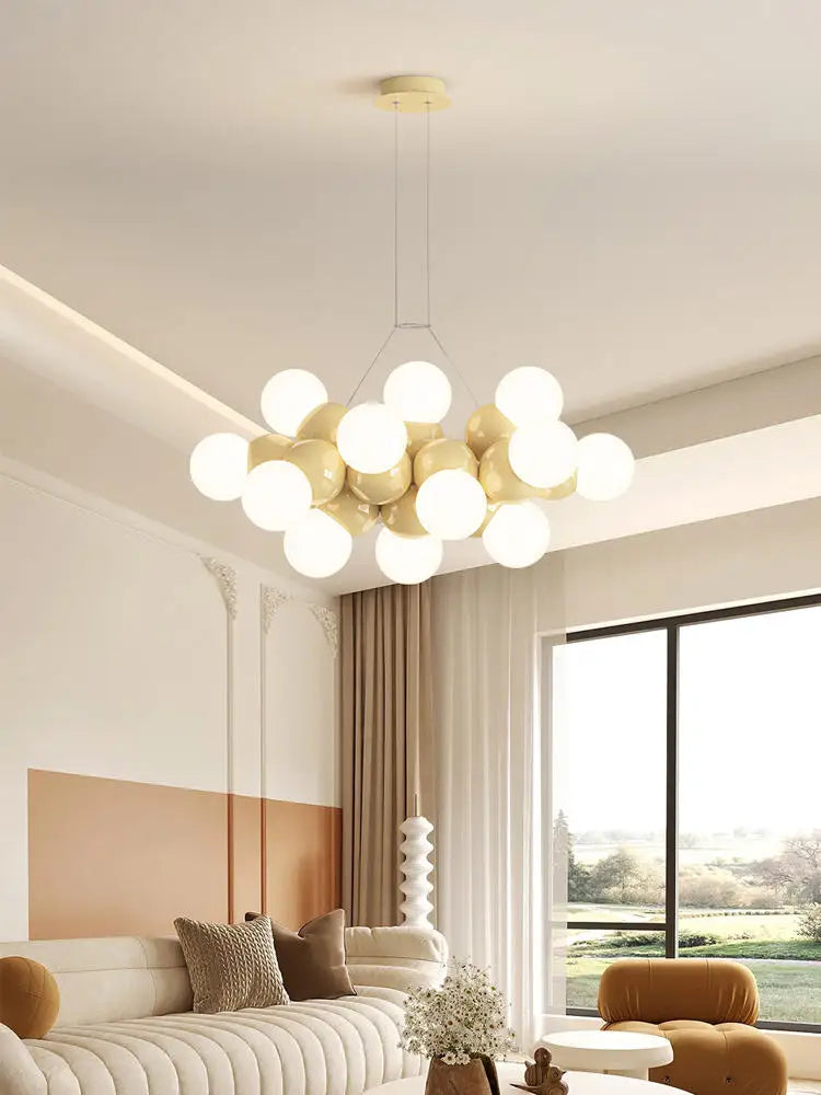 lustre moderne à led en fer pour décoration intérieure