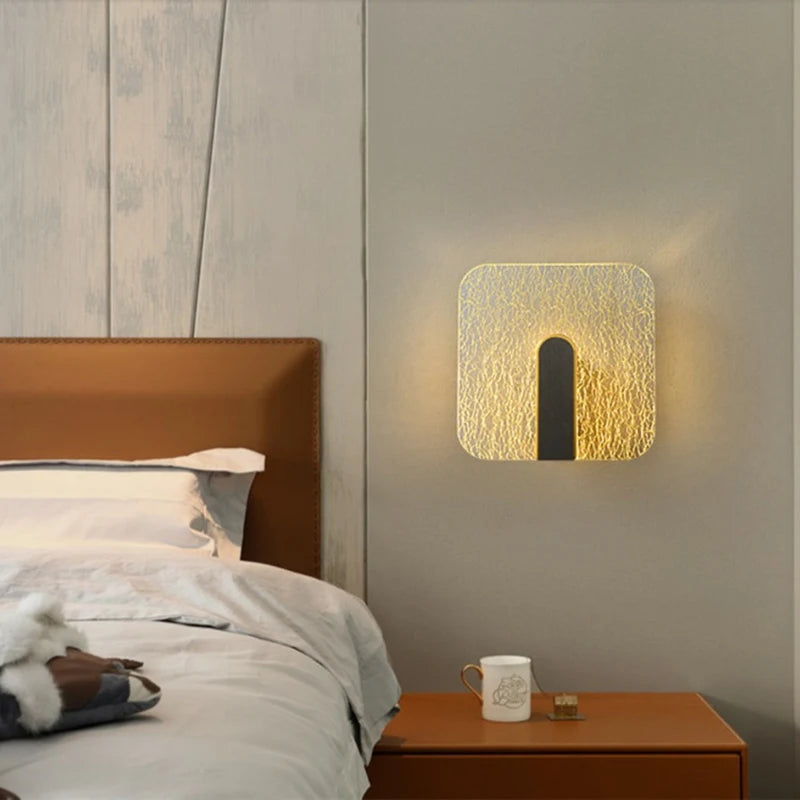 lampe de chevet murale acrylique design moderne motif losange minimaliste