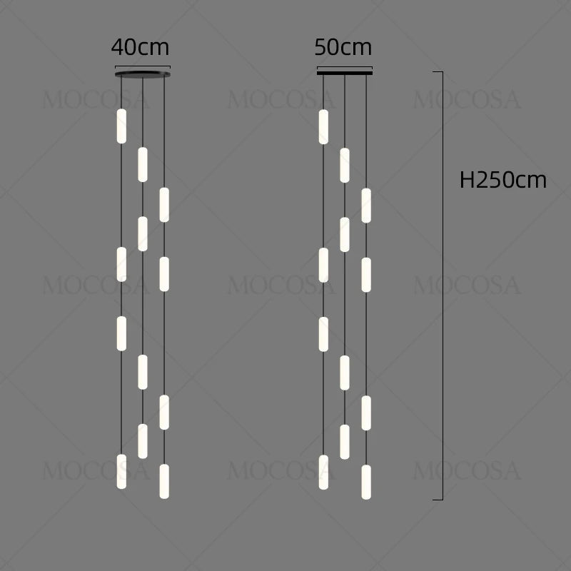 lustre à led moderne pour éclairage suspendu élégant