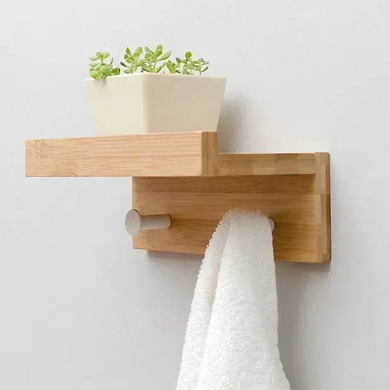 porte-manteau mural en bois pour rangement créatif et pratique