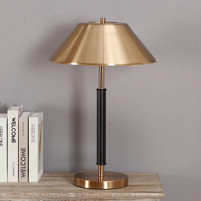 Nordic Copper Table Lamp with Changeable Bulb Led Desk Light for Bedroom Living Room