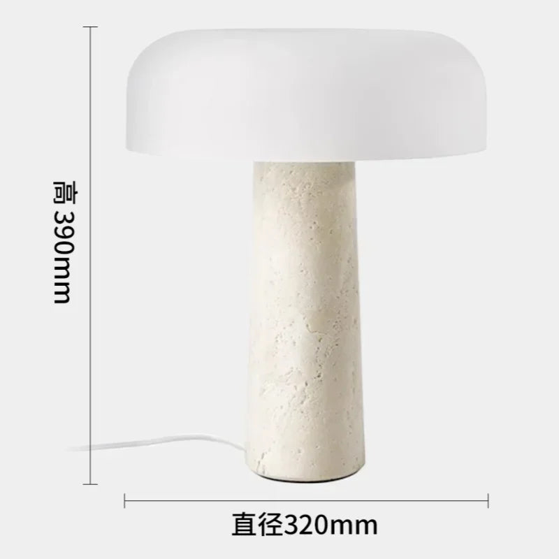 lampe à poser en travertin naturel design créatif pour décoration intérieure