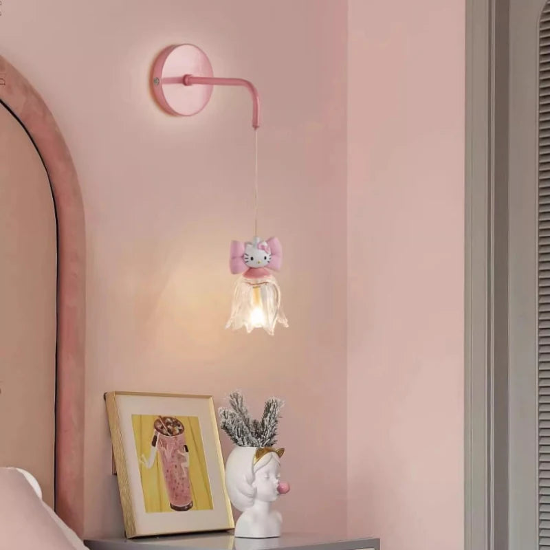 lampe de chevet chaton mignon pour chambre d'enfant décorative