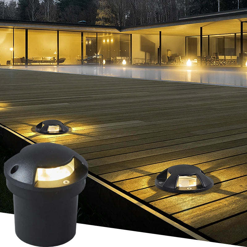 Led Underground Light One, Two, Four Side Inground Lamp Outdoor Waterproof Villa Garden Garden Light 12w 18w Floor Light