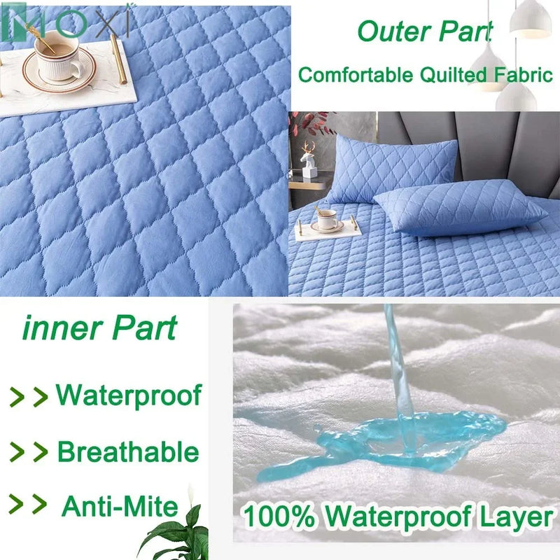 protege matelas imperméable antidérapant pour lit simple double queen king