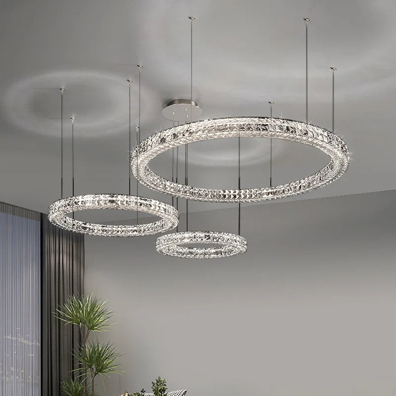 lustre en cristal design simple décoratif de luxe nouvelle collection