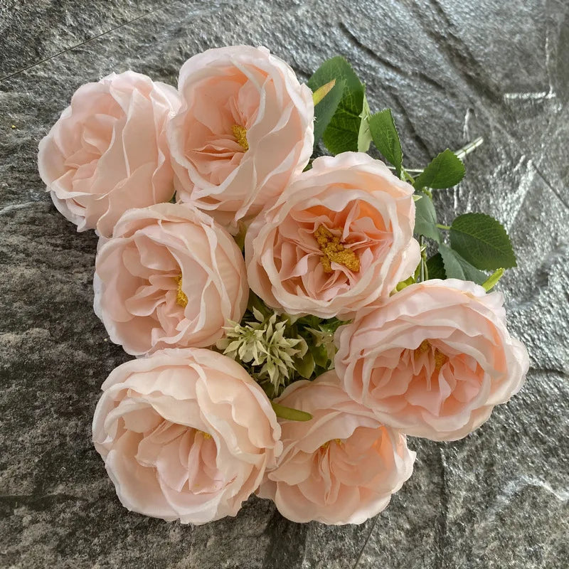 bouquet de roses en soie pour mariage et décoration intérieure