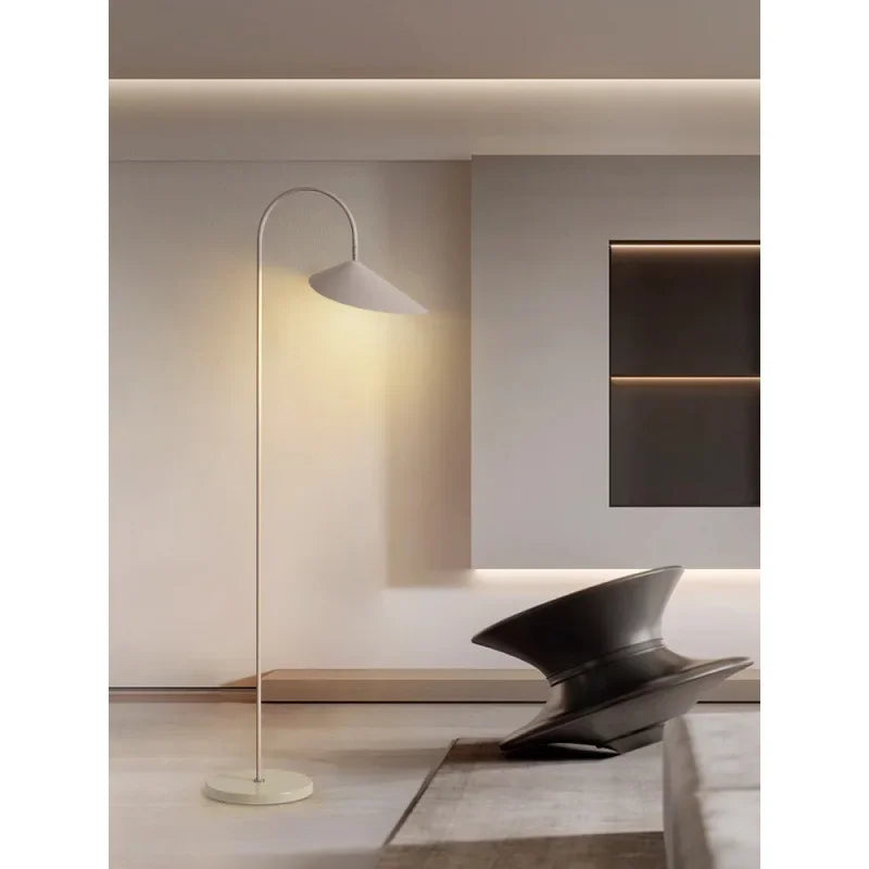 Nordic Minimalist Led Floor Lamp with Changeable Bulb for Living Dining Room Tables Stand Lighting Luminaires