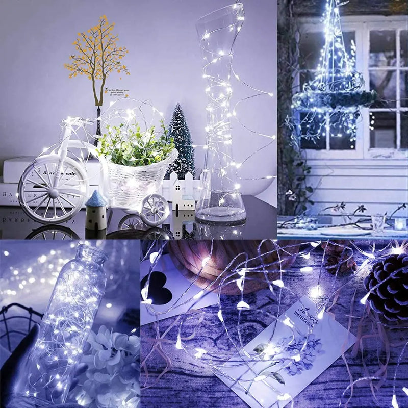 guirlande lumineuse led avec télécommande pour fêtes et décorations