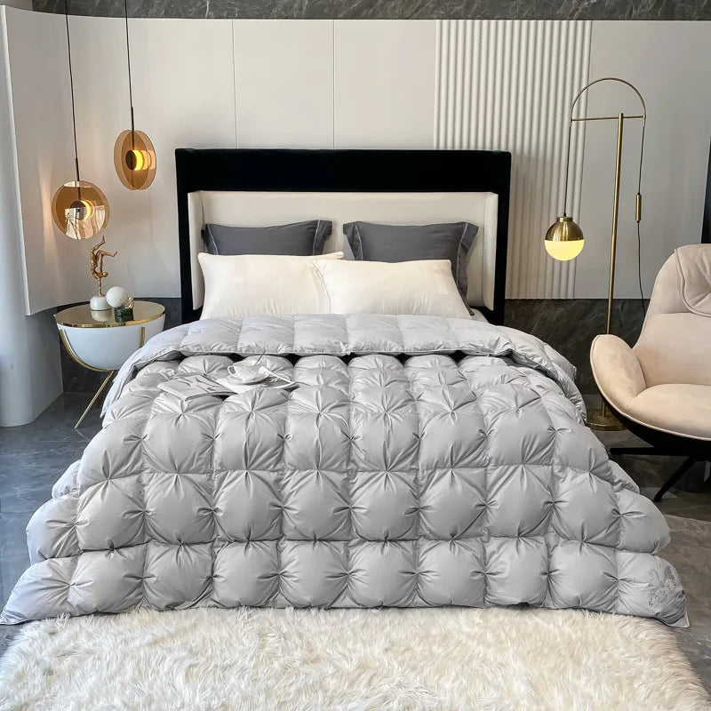 couette en duvet d'oie blanche 100 pourcent coton hiver automne